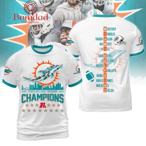 2023 AFC East Division Champions Miami Dolphins White Design Hoodie T Shirt