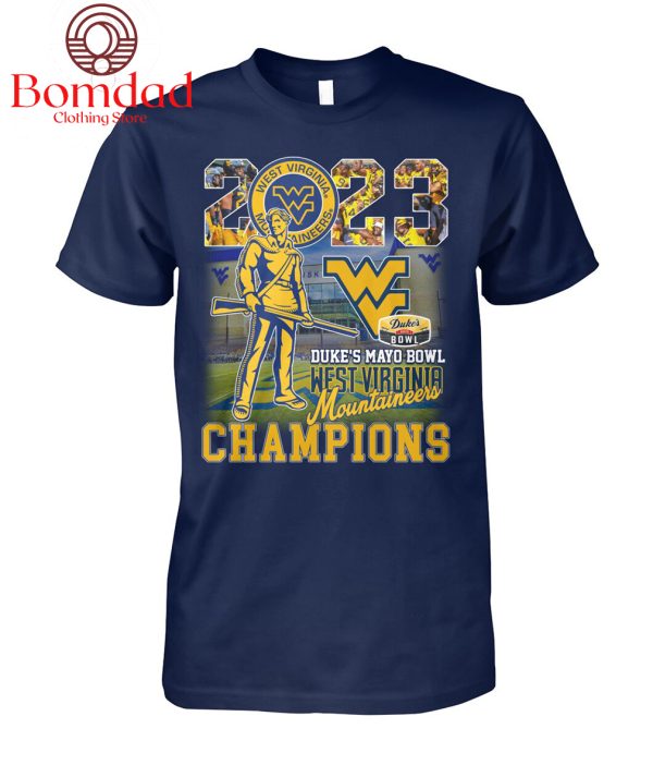 2023 Duke’s Mayo Bowl West Virginia Mountaineers Champions T Shirt