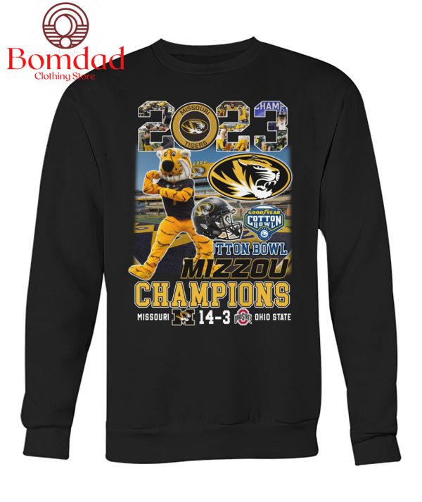 2023 Missouri Tigers Cotton Bowl Champions T Shirt
