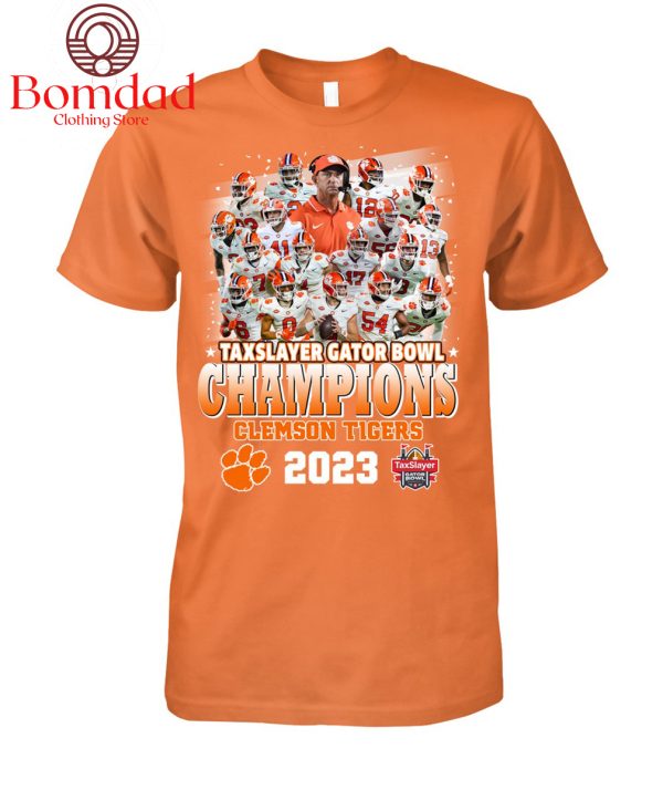 Clemson Tigers Taxslayer Gator Bowl Champions 2023 T Shirt