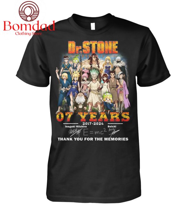 Dr Stone 7 Years 2017 2024 Memories T Shirt