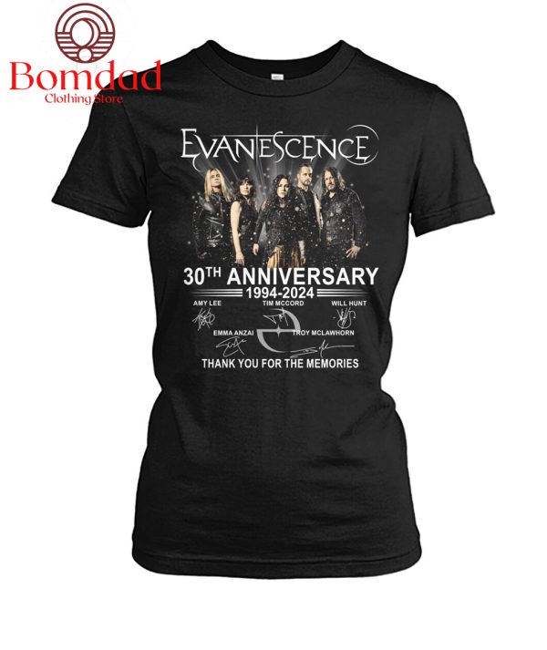 Evanescence 30th Anniversary 1994 2024 Memories T Shirt