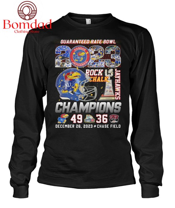 Guaranteed Rate Bowl 2023 Champions Rock Chalk Jayhawks T Shirt