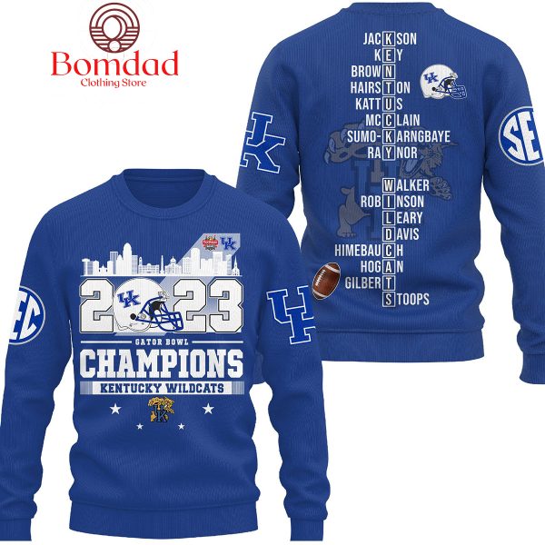 Kentucky Wildcats 2023 Gator Bowl Champions Hoodie T Shirt