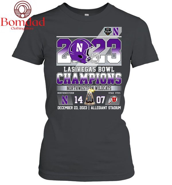 Northwestern Wildcats 2023 Las Vegas Bowl Champions T Shirt