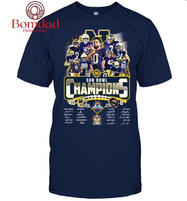Notre Dame Fighting Irish Sun Bowl Champions 2023 T Shirt