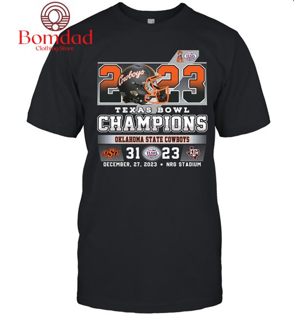 Oklahoma State Cowboys 2023 Texas Bowl Champions T Shirt