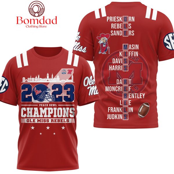 Ole Miss Rebels 2023 Peach Bowl Champions Hoodie T Shirt