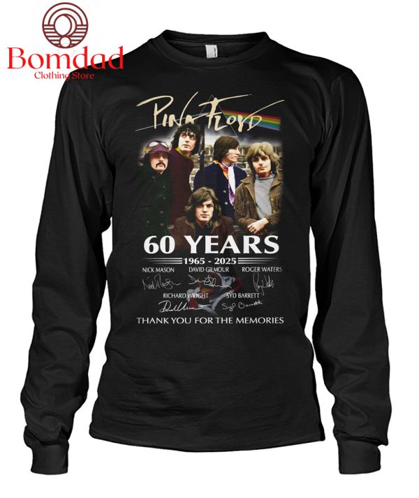 Pink Floyd 60 Years 1965 2025 Memories T Shirt