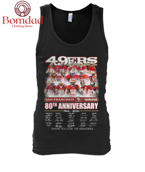 San Francisco 49ers 80th Anniversary 1944 2024 T Shirt