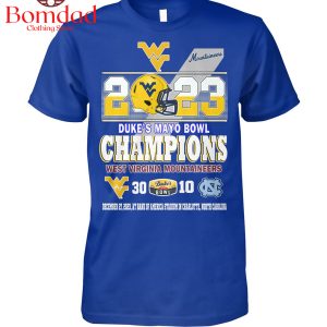West Virginia Mountaineers Duke’s Mayo Bowl Champions T Shirt