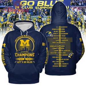 2023 Let’s Go Blue Michigan Wolverines CFP National Champions Hoodie T Shirt