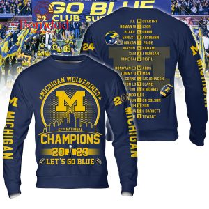 2023 Let’s Go Blue Michigan Wolverines CFP National Champions Hoodie T Shirt