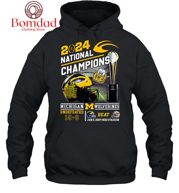 2024 National Champions Michigan Wolverines Undefeated Beat Washington Huskies T Shirt
