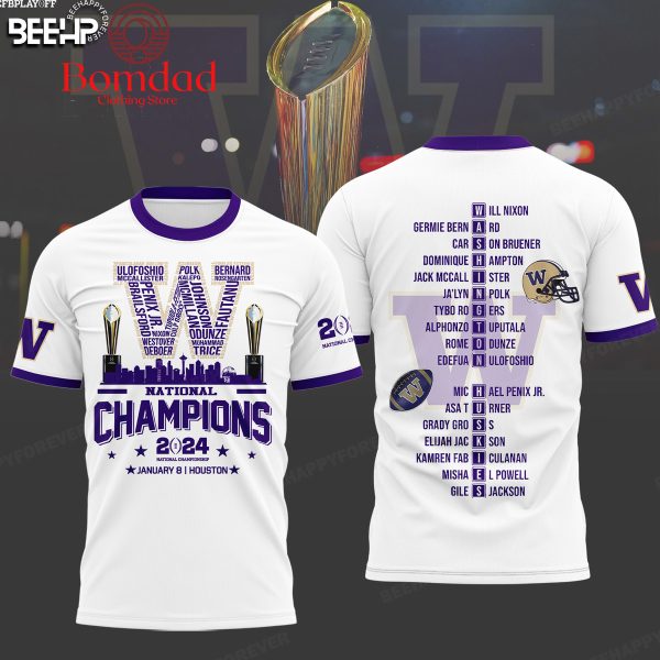 2024 National Champions Washington Huskies Hoodie T shirt