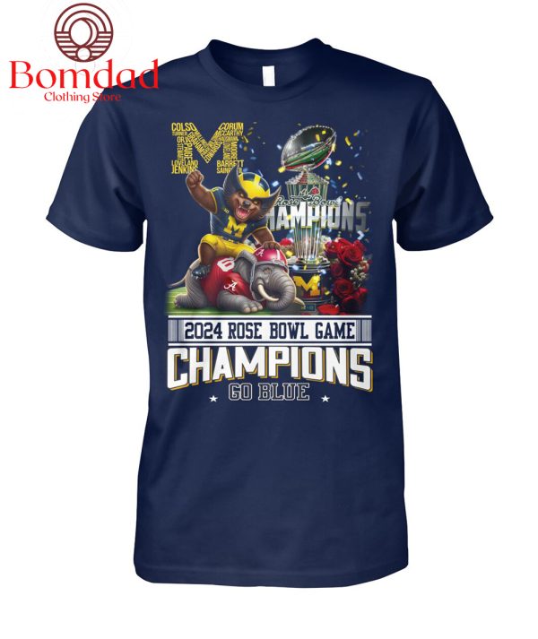 2024 Rose Bowl Game Champions Go Blue Beat Alabama Crimson Tide T Shirt