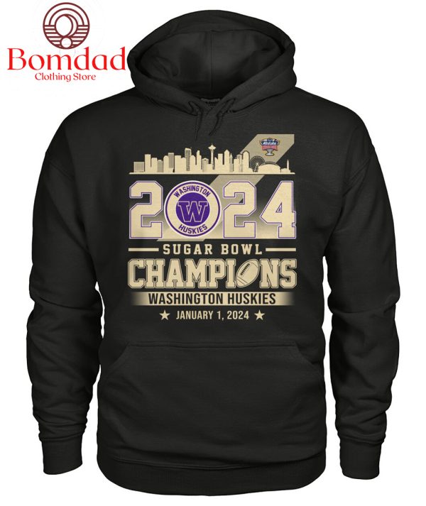 2024 Washington Huskies Champions Football Sugar Bowl T Shirt