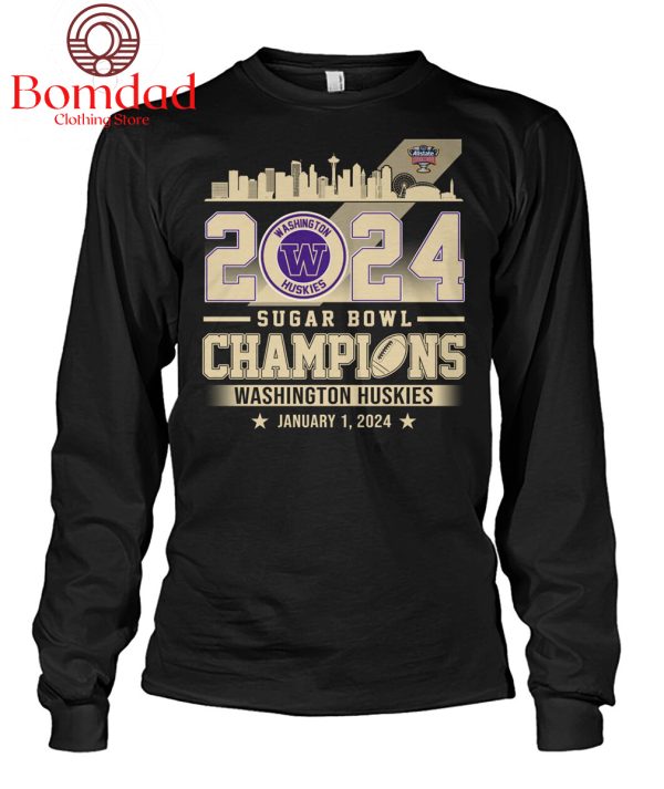 2024 Washington Huskies Champions Football Sugar Bowl T Shirt