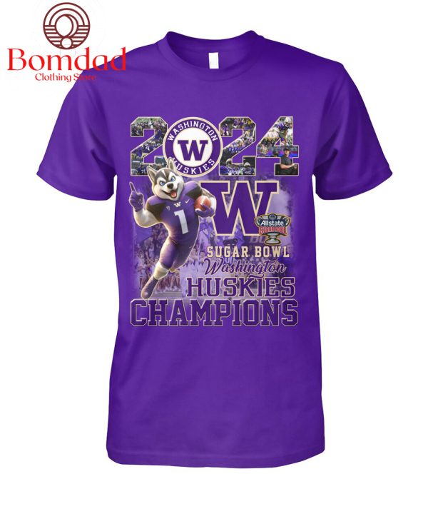 2024 Washington Huskies Champions Sugar Bowl T Shirt