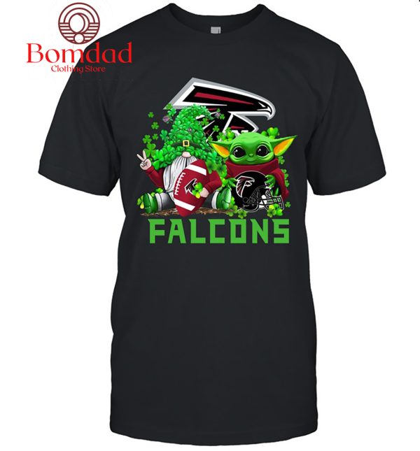 Atlanta Falcons Baby Yoda Happy St.Patrick’s Day Shamrock T Shirt