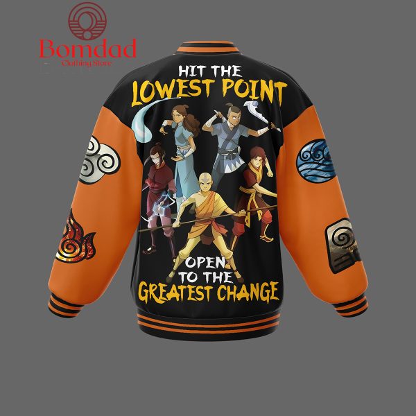 Avatar The Last Airbender Hit The Lowest Point Open To The Greatest Change Baseball Jacket