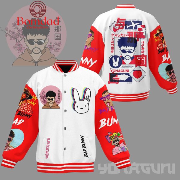 Bad Bunny Yonaguni Art Baseball Jacket