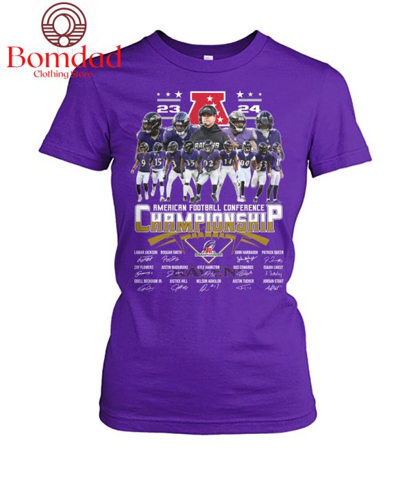 Baltimore Ravens 2023 2024 AFC Champions T Shirt
