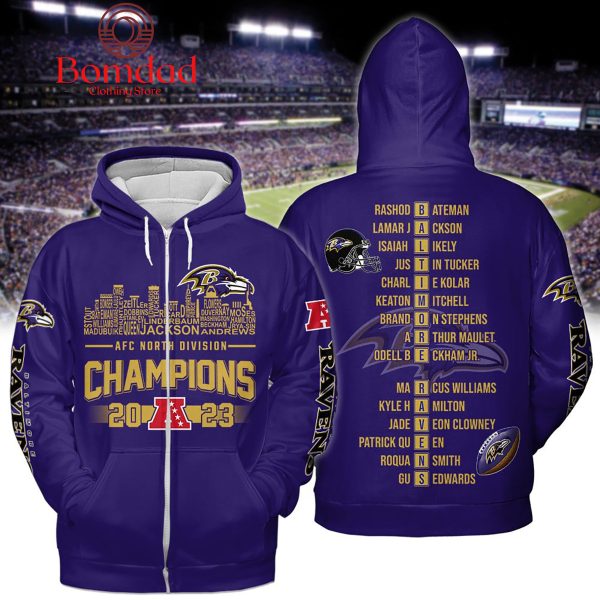 Baltimore Ravens AFC North Division Champions 2023 Hoodie T Shirt