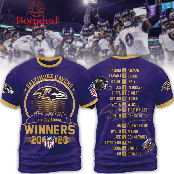 Baltimore Ravens AFC Winner 2023 Purple Design Hoodie T Shirt
