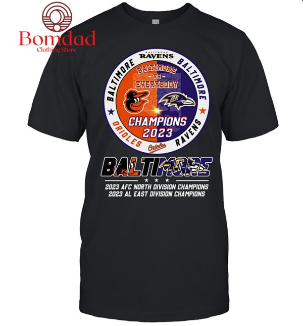 Baltimore Ravens And Orioles AFC Champions And AL Champions T Shirt