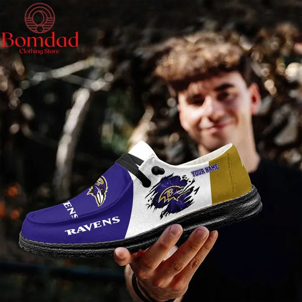 Baltimore Ravens Personalized Sport Hey Dude Shoes