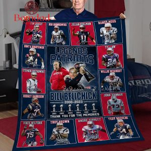 Bill Belichick Legends Patriots 2000 2023 Memories Fleece Blanket Quilt