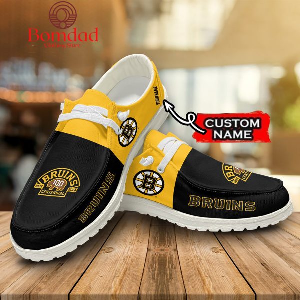 Boston Bruins 100 Centennial 1924 2024 Hey Dude Shoes