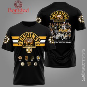 Boston Bruins 1924 2024 100 Centennial Hoodie T Shirt