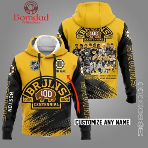 Boston Bruins NHL 100 Centennial 2024 Personalized Hoodie T Shirt