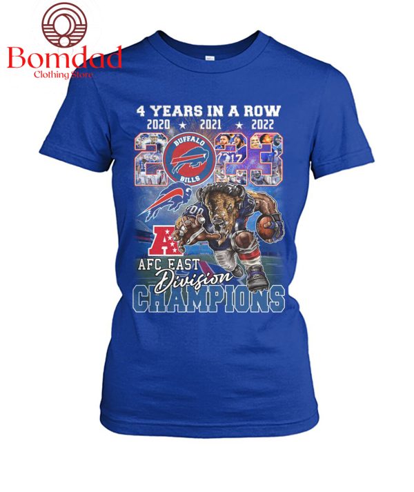 Buffalo Bills AFC East Division 4 Years In A Row T Shirt