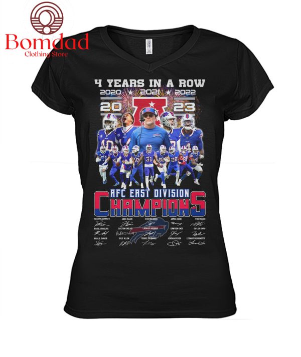 Buffalo Bills AFC East Division Champions 4 Years In A Row 2023 T Shirt