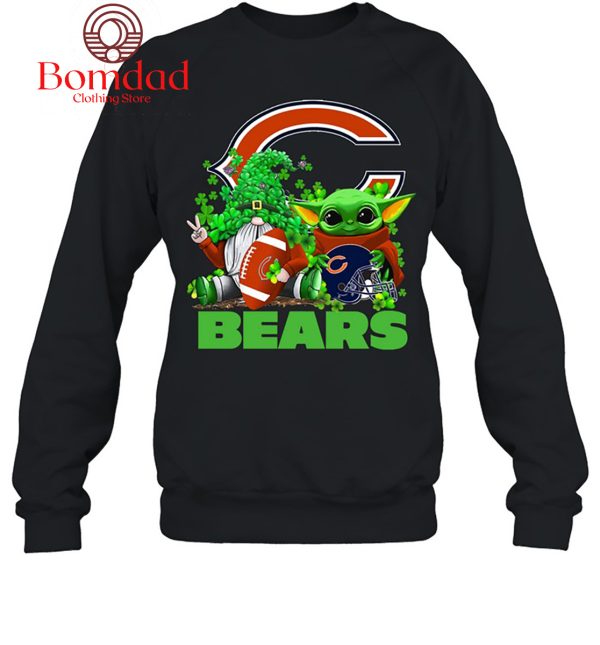 Chicago Bears Baby Yoda Happy St.Patrick’s Day Shamrock T Shirt