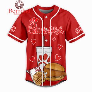 Chick Fil A Is My Valentine Personalized Baseball Jersey