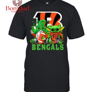 Cincinnati Bengals Baby Yoda Happy St.Patrick’s Day Shamrock T Shirt