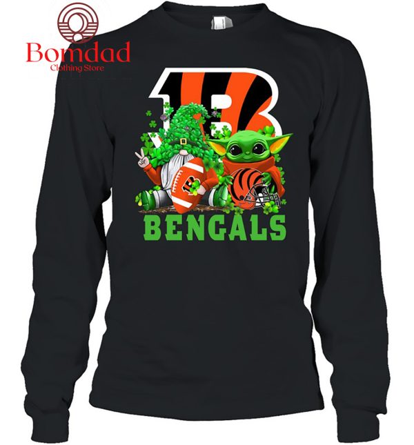 Cincinnati Bengals Baby Yoda Happy St.Patrick’s Day Shamrock T Shirt