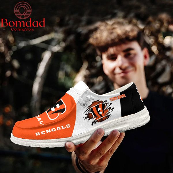 Cincinnati Bengals Personalized Sport Hey Dude Shoes