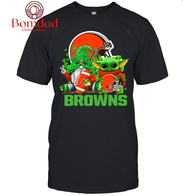 Cleveland Browns Baby Yoda Happy St.Patrick’s Day Shamrock T Shirt
