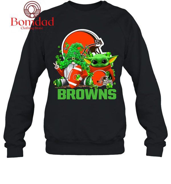 Cleveland Browns Baby Yoda Happy St.Patrick’s Day Shamrock T Shirt