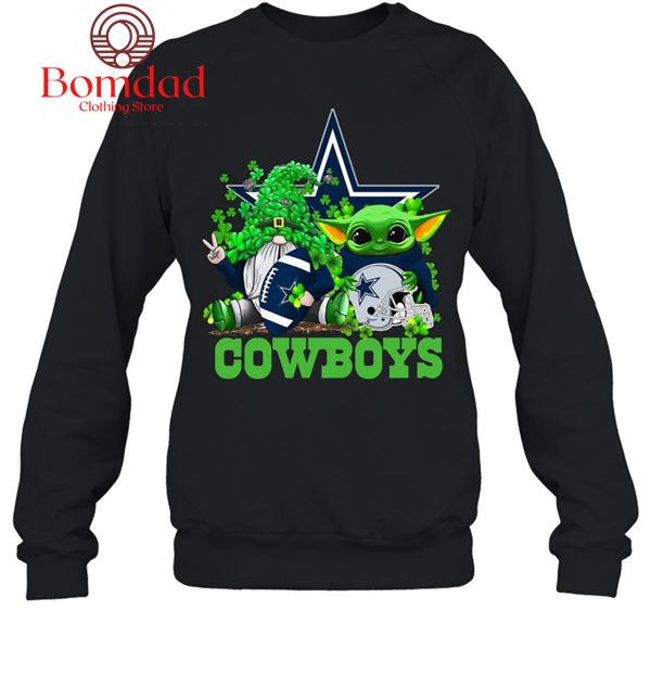 Dallas Cowboys Baby Yoda Happy St.Patrick’s Day Shamrock T Shirt