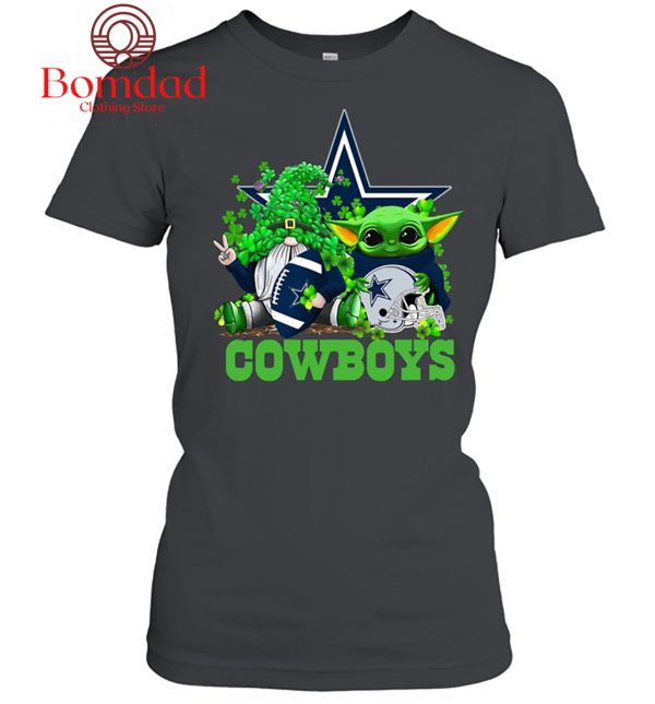 Dallas Cowboys Baby Yoda Happy St.Patrick’s Day Shamrock T Shirt