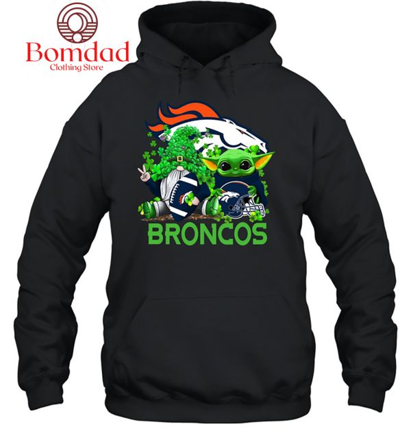 Denver Broncos Baby Yoda Happy St.Patrick’s Day Shamrock T Shirt