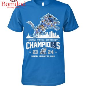 Detroit Lions NFC Champions 2023 2024 T Shirt
