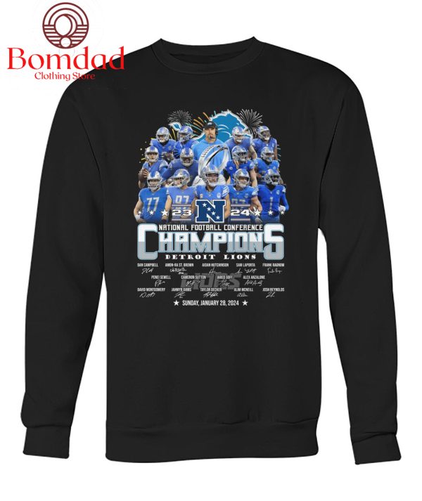 Detroit Lions NFC Champions January 28 2024 T Shirt