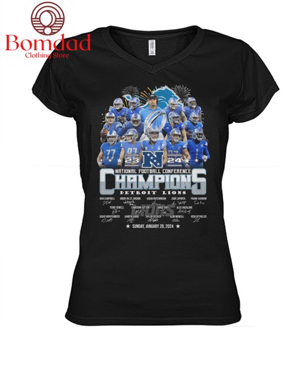 Detroit Lions NFC Champions January 28 2024 T Shirt
